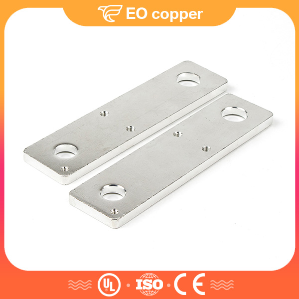 Two Rounded Holes Copper Bus Bar For Contactors